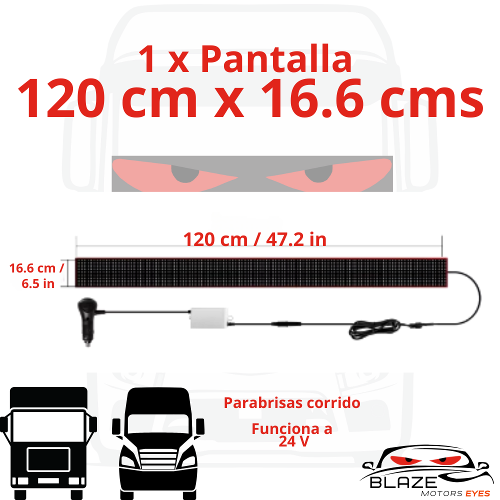 Pantalla Ojos Led Camión 5v-24v