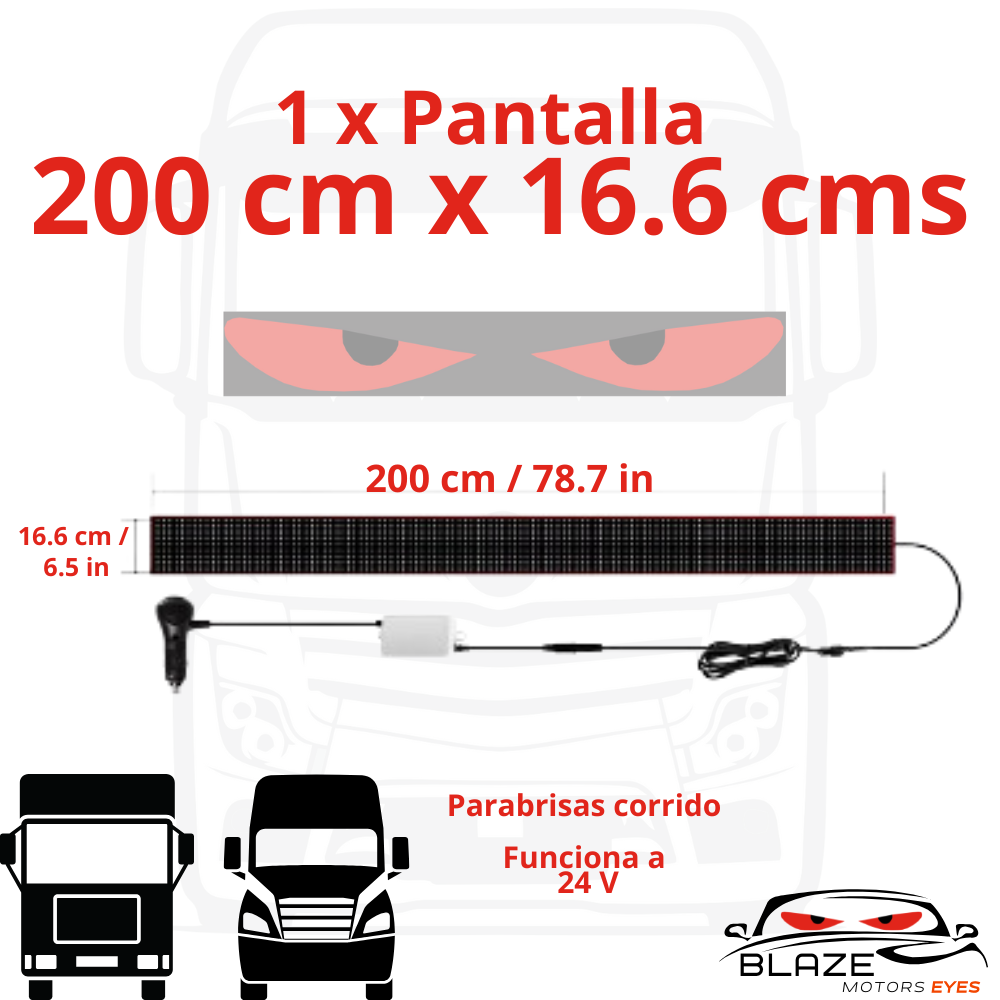 Pantalla Ojos Led Camión 5v-24v