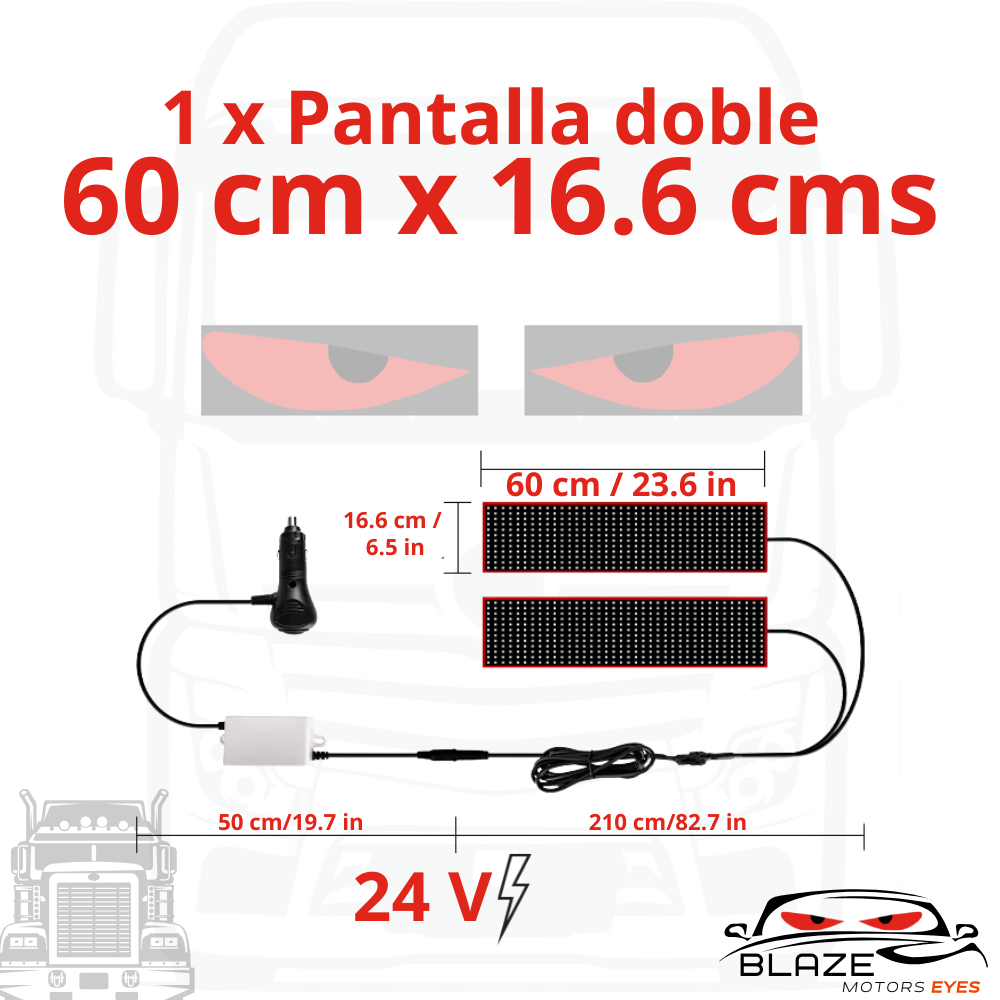 Pantalla Ojos Led Camión 5v-24v