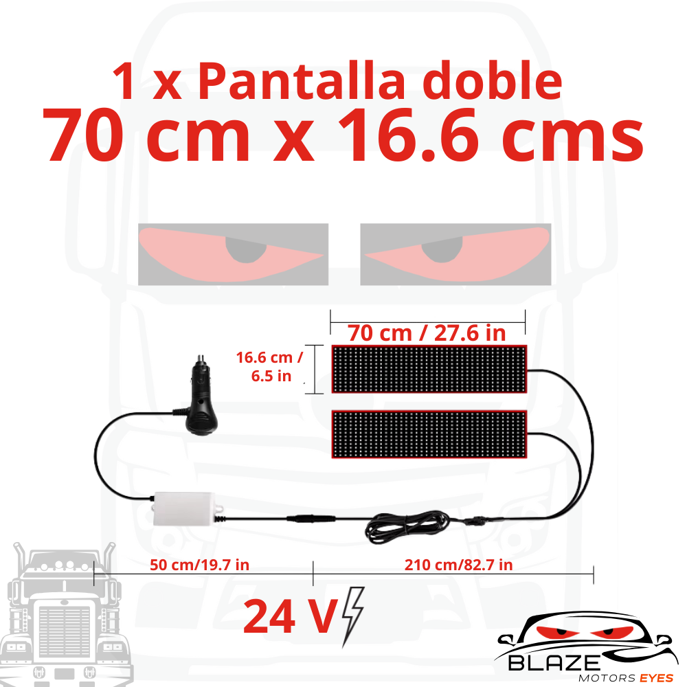 Pantalla Ojos Led Camión 5v-24v