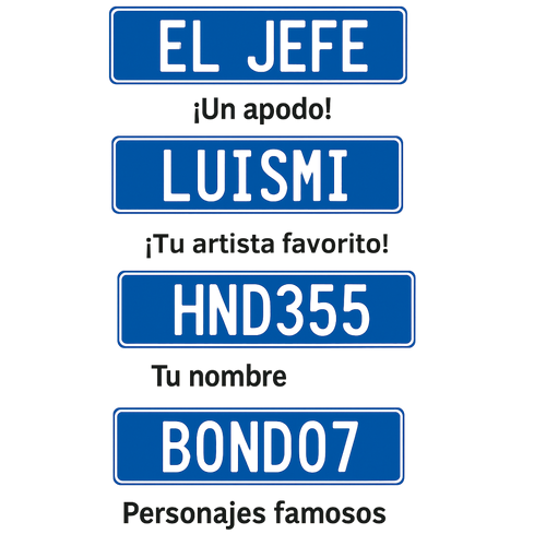 Personaliza la placa de la funda de tu auto miniatura