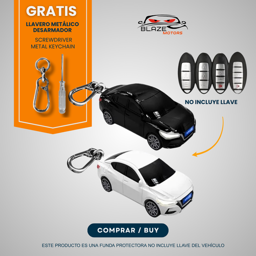 BlazeGuard Key – Diseño Japonés N/compatible con Versa blanco y Sentra (RC-5)